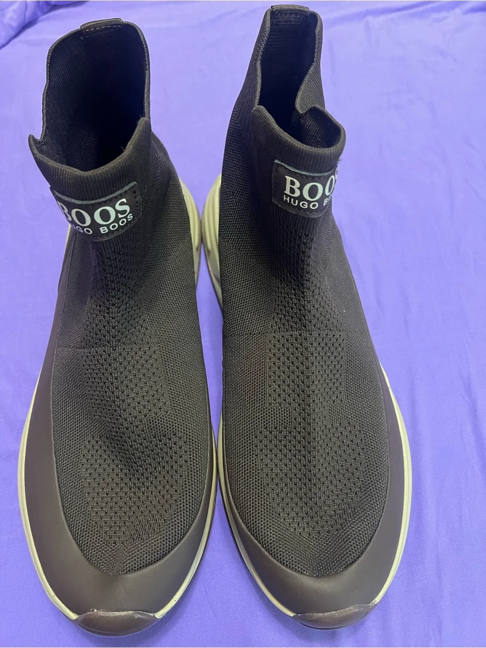 Men's Black and White Athletic Sneakers